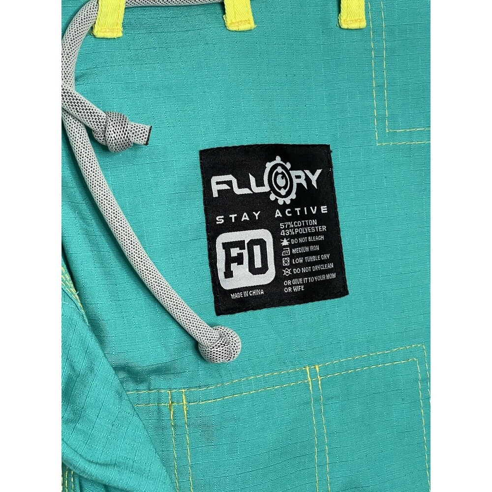 Fluory Stay Active Pink Marital arts Pants One Size Koi Fish Teal Cotton Blend - Picture 4 of 7